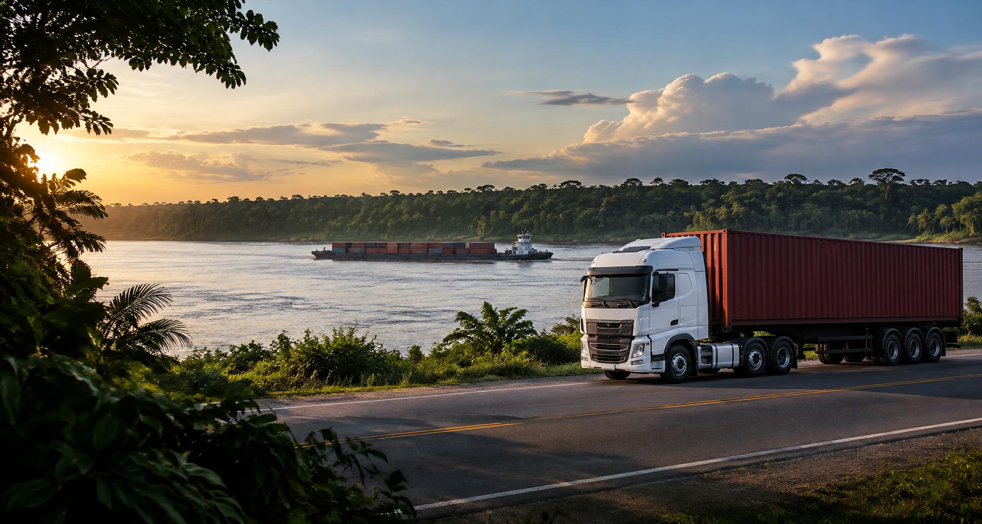 Imagem ilustrativa de transporte rodoviário